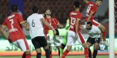 محمد شريف يحرز الهدف الأول للنادي الأهلى أمام البنك الأهلي في الدوري المصري